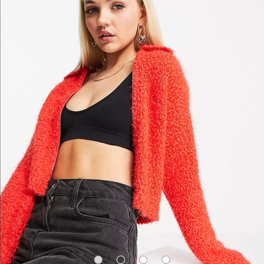 ASOS red collared sweater